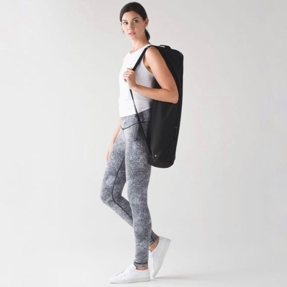 Lululemon Wunder Under Pant (Hi-Rise) Luon Spray Jacquard White Black - Picture 2 of 11